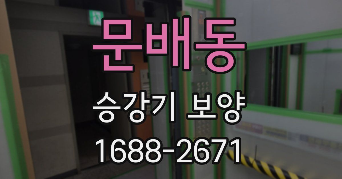 문배동 승강기 보양