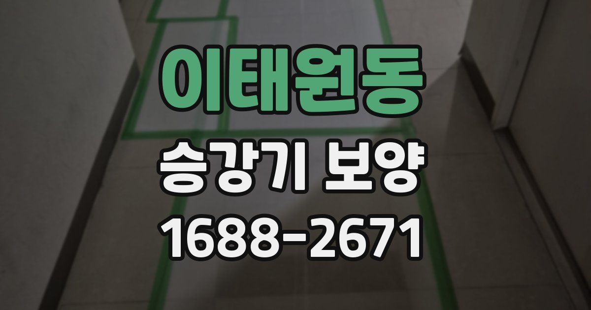 이태원동 승강기 보양