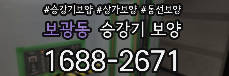 보광동 승강기 보양