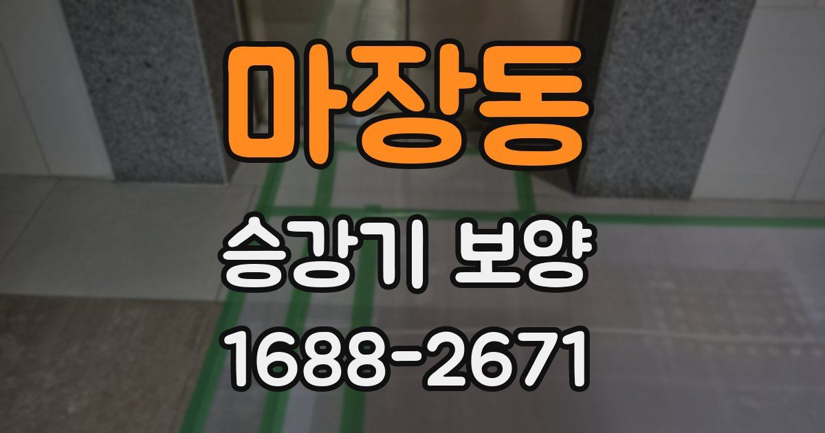 마장동 승강기 보양