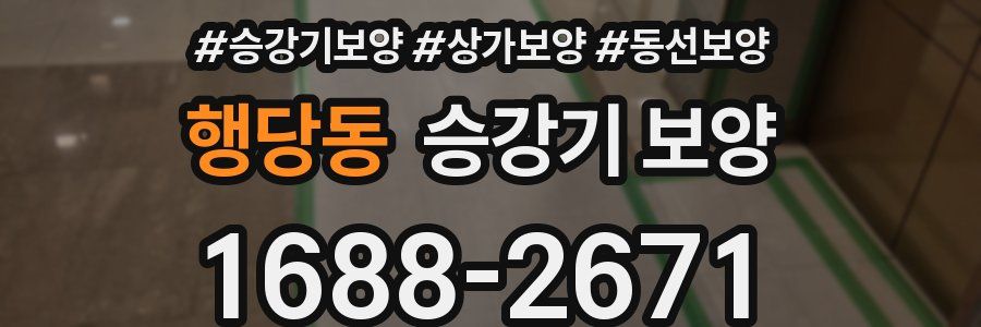 행당동 승강기 보양