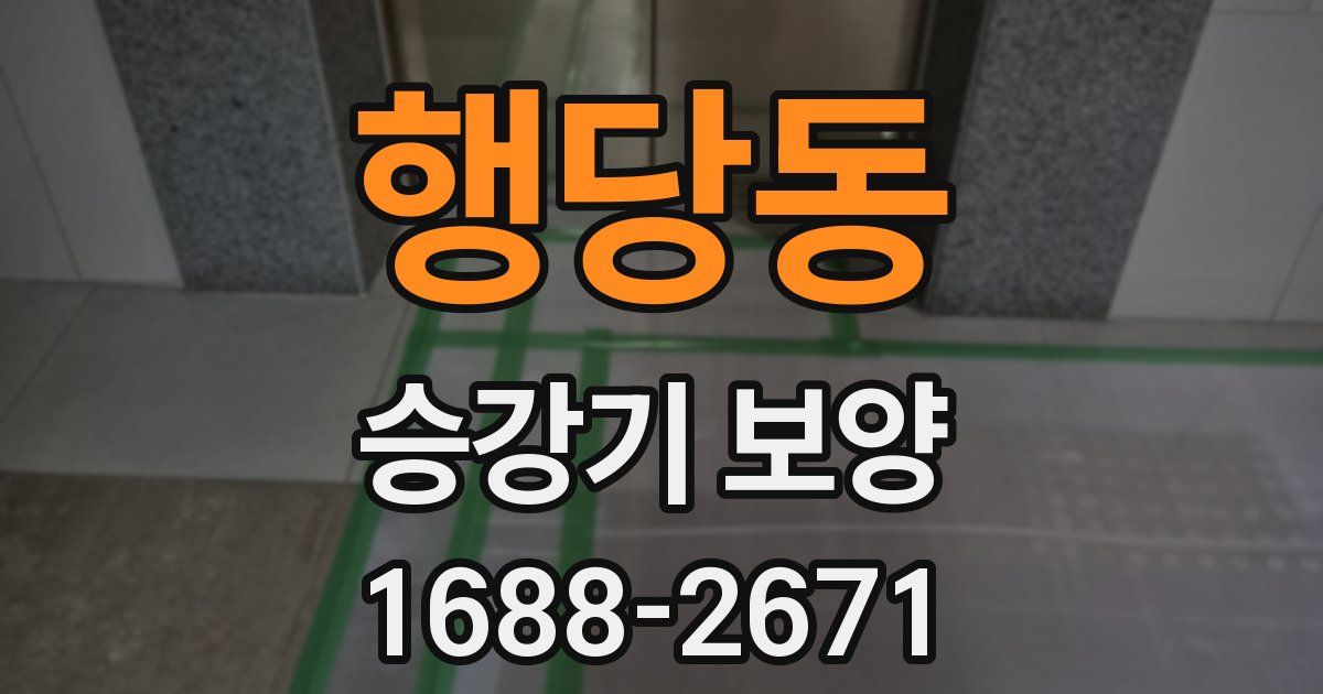 행당동 승강기 보양