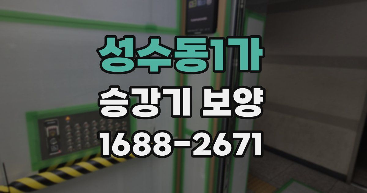 성수동1가 승강기 보양