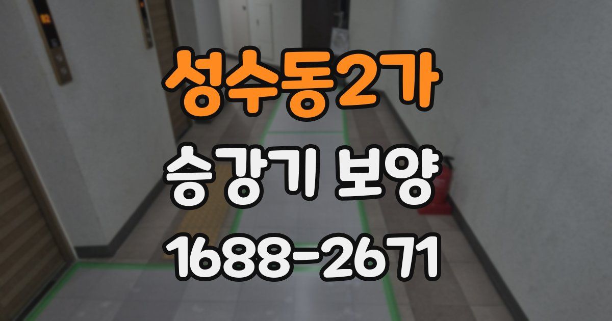 성수동2가 승강기 보양