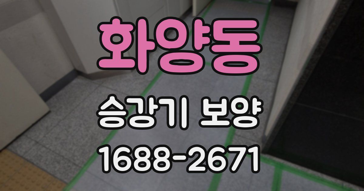 화양동 승강기 보양