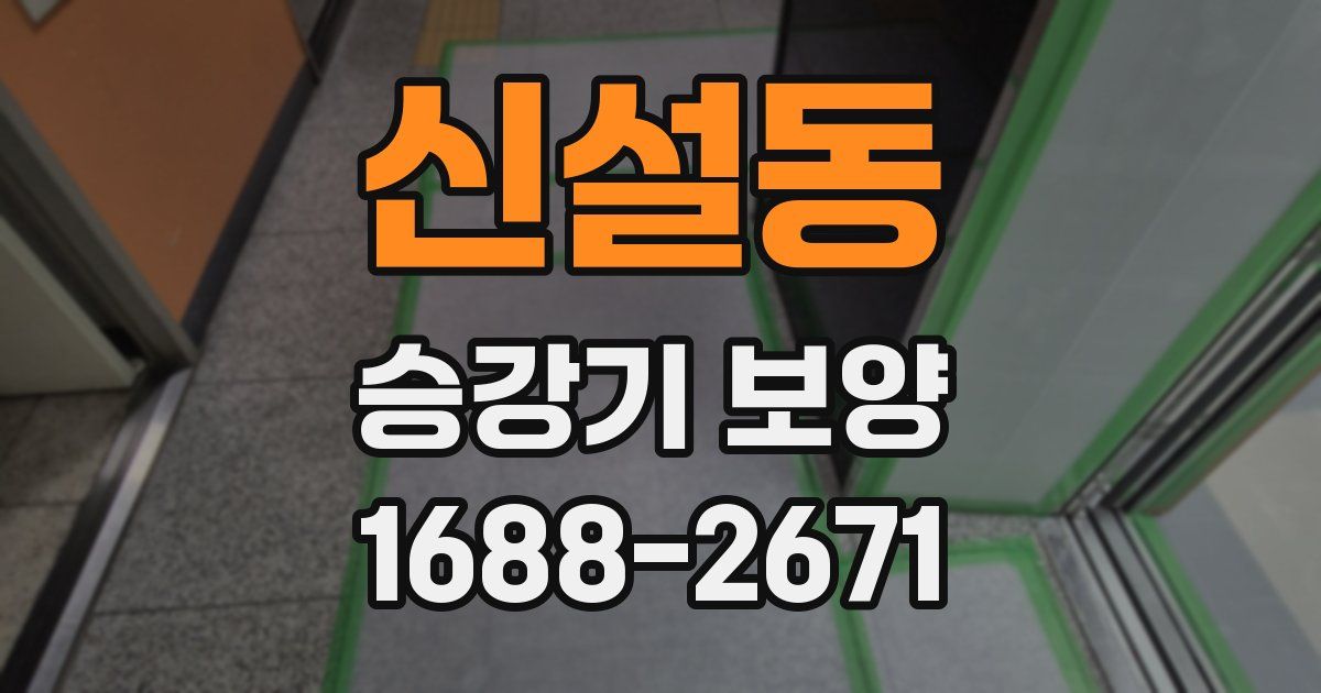 신설동 승강기 보양