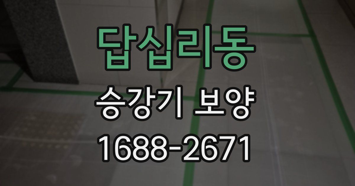 답십리동 승강기 보양