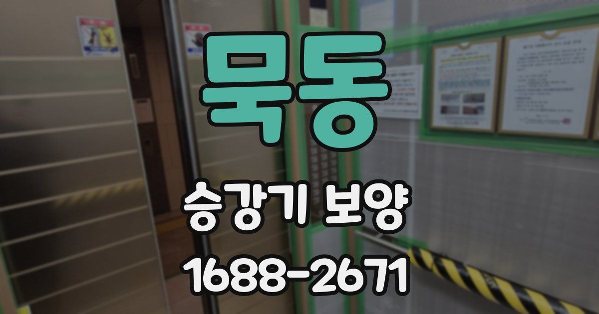 묵동 승강기 보양