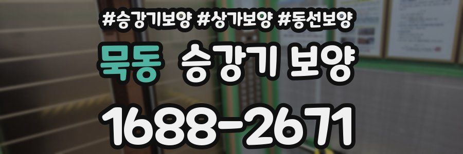묵동 승강기 보양
