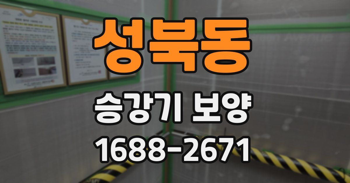 성북동 승강기 보양