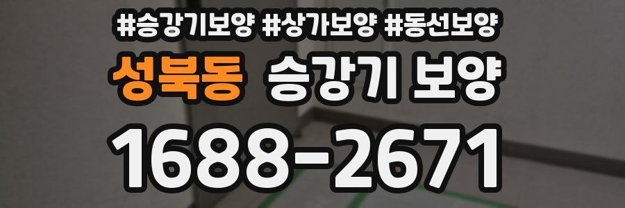 성북동 승강기 보양