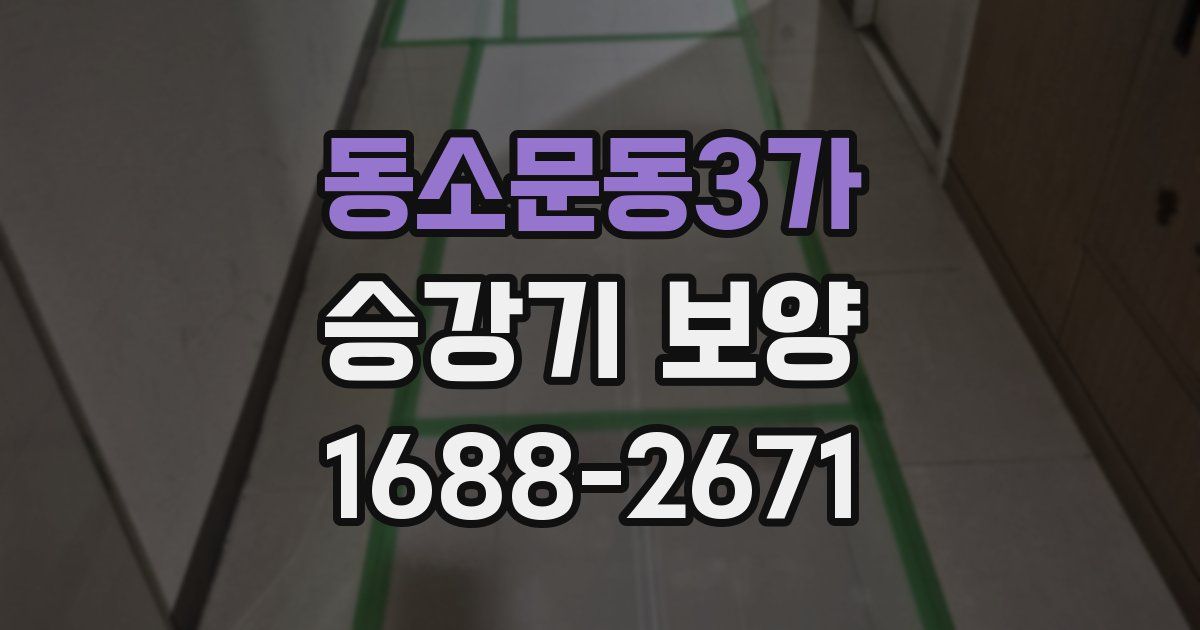 동소문동3가 승강기 보양