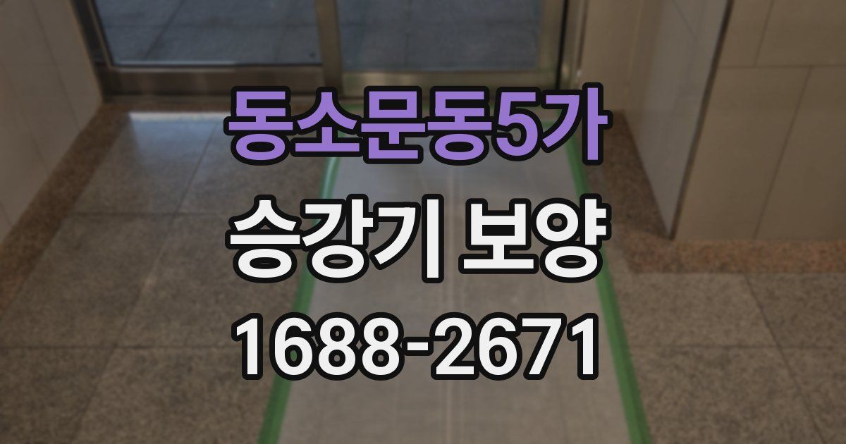 동소문동5가 승강기 보양