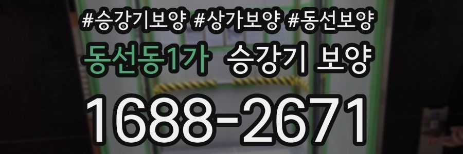 동선동1가 승강기 보양