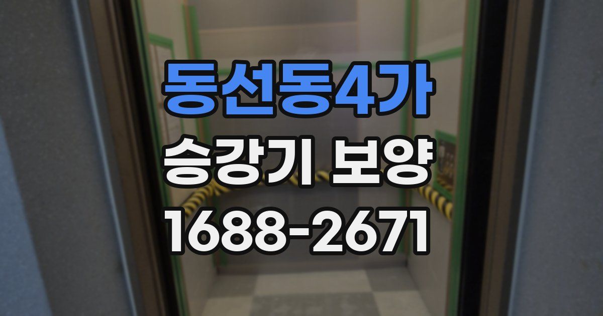 동선동4가 승강기 보양