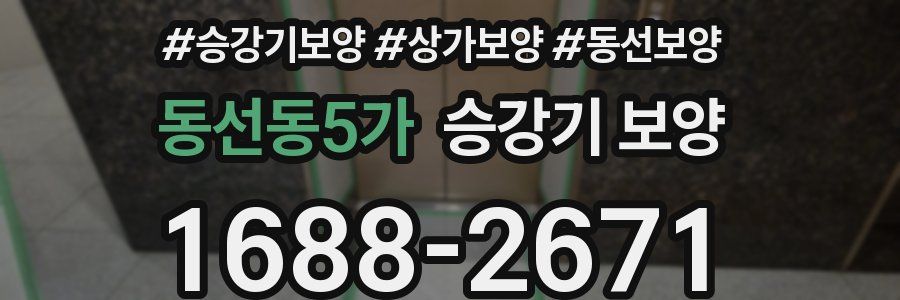 동선동5가 승강기 보양