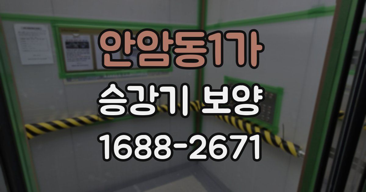 안암동1가 승강기 보양