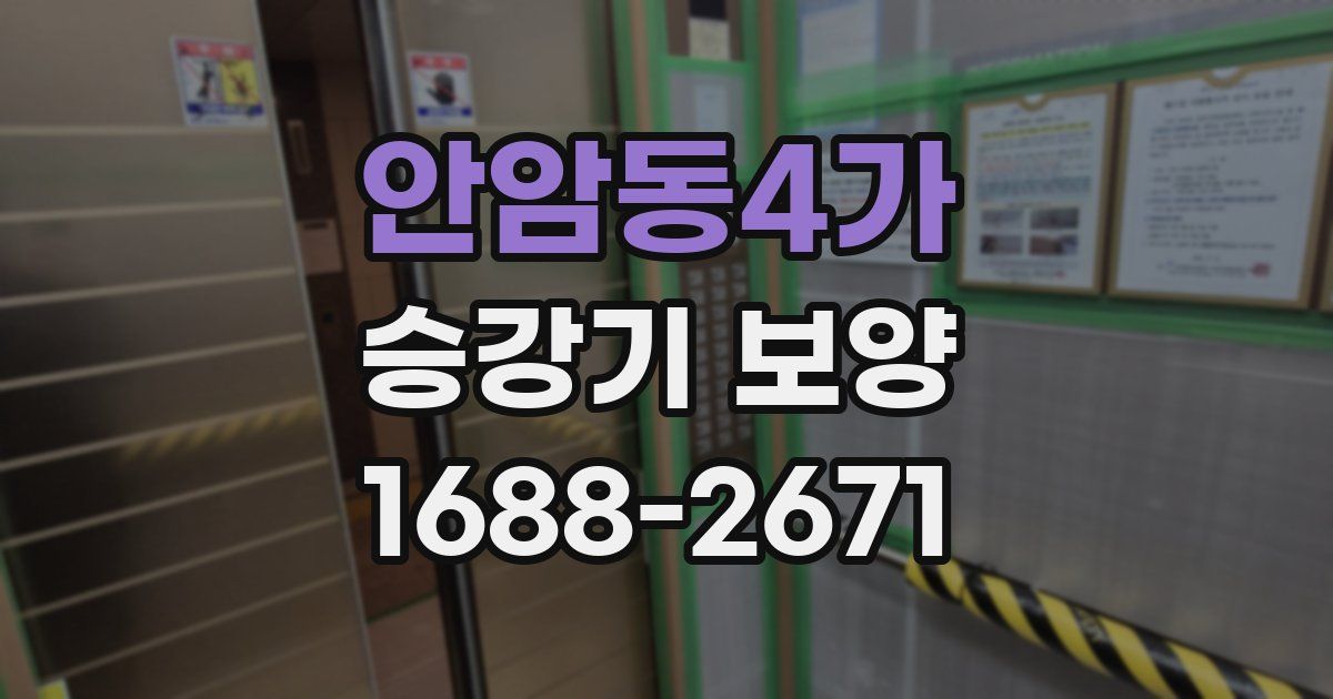 안암동4가 승강기 보양