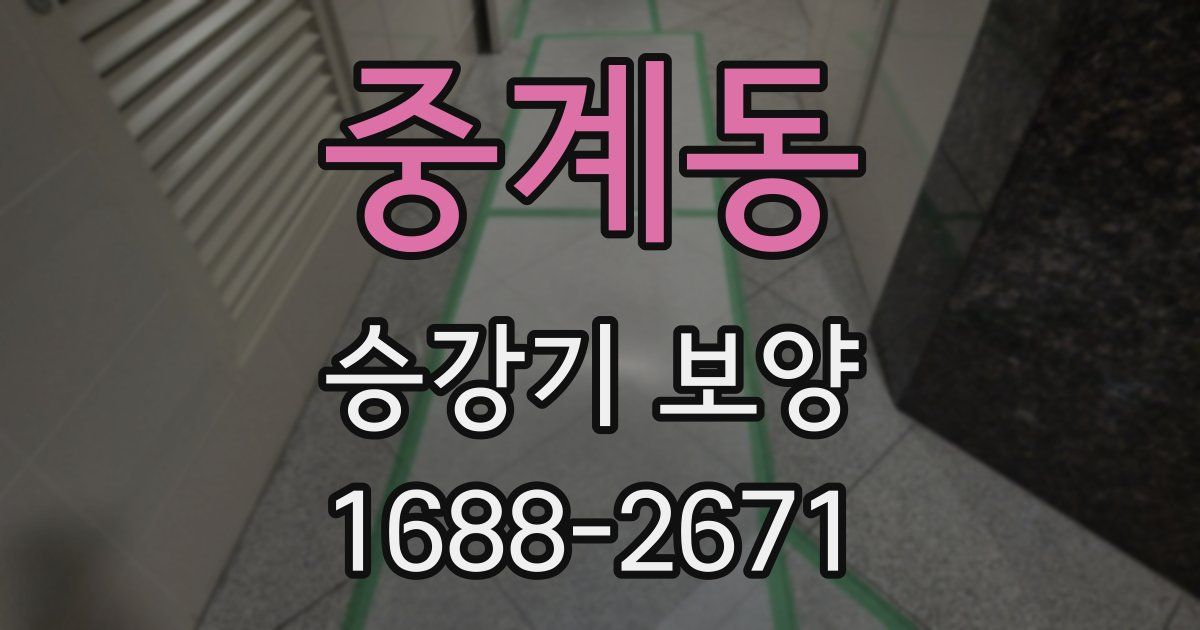 중계동 승강기 보양