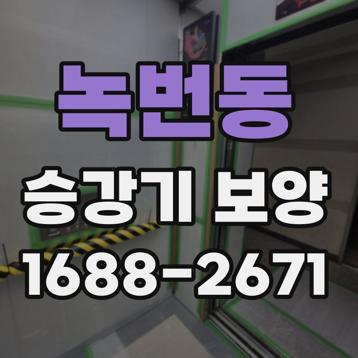 녹번동 승강기 보양 현장에 맞는 자재 사양