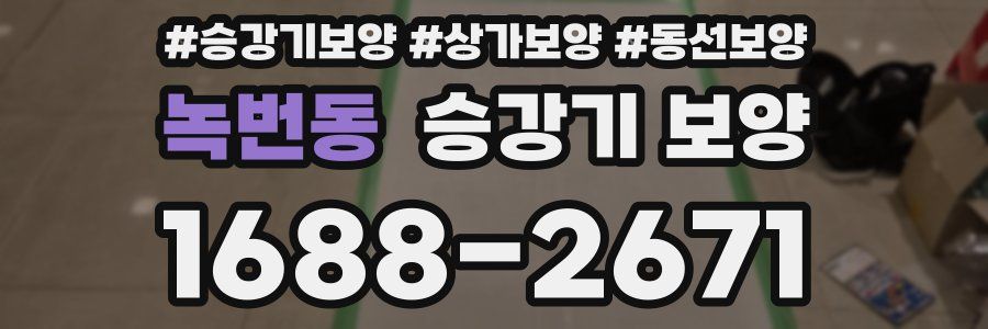 녹번동 승강기 보양