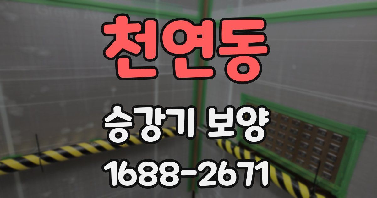 천연동 승강기 보양