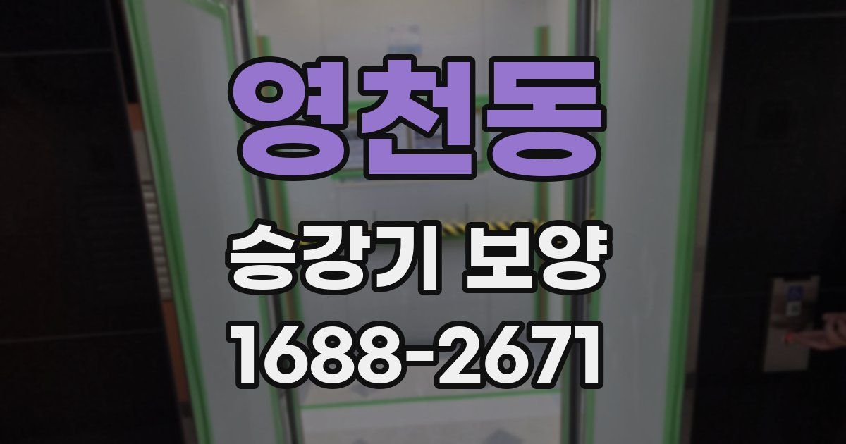 영천동 승강기 보양