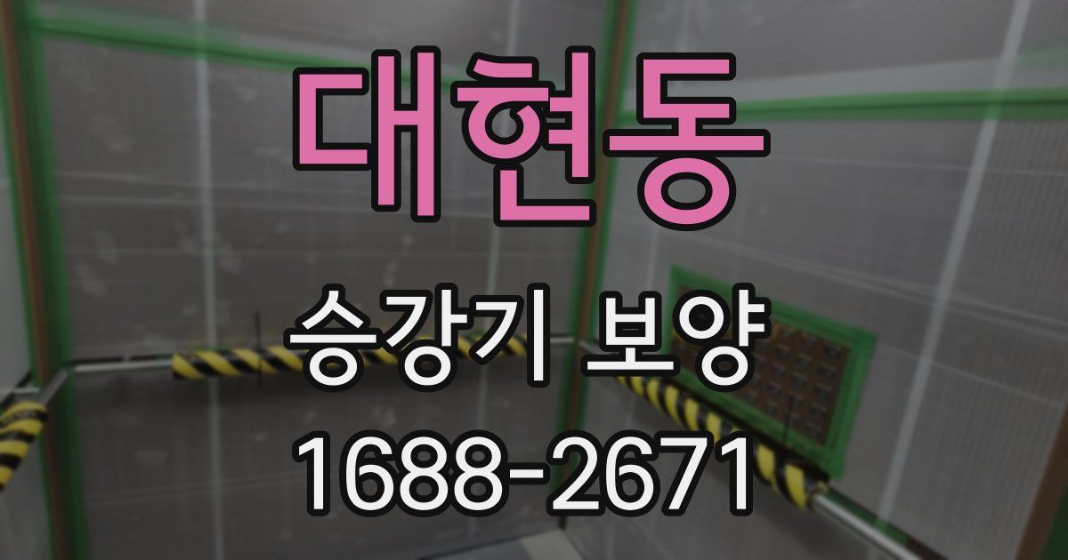 대현동 승강기 보양