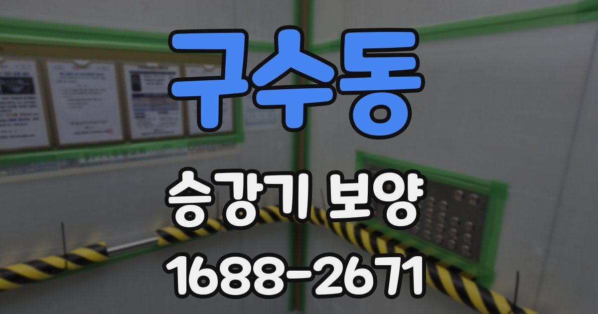 구수동 승강기 보양