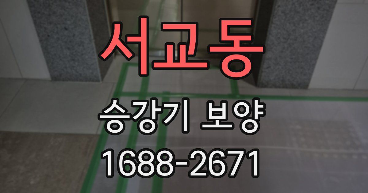 서교동 승강기 보양