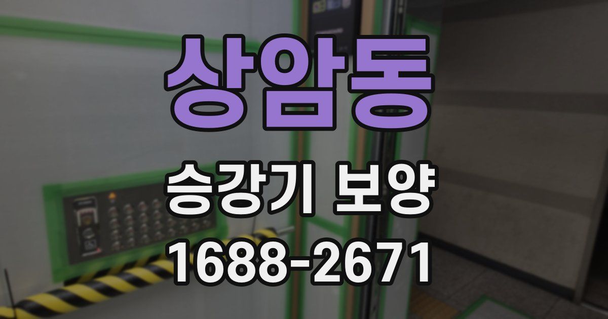 상암동 승강기 보양