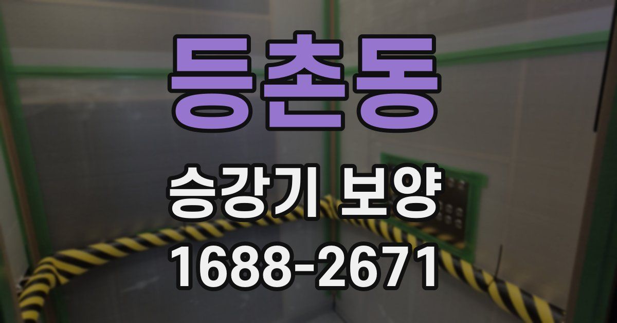 등촌동 승강기 보양