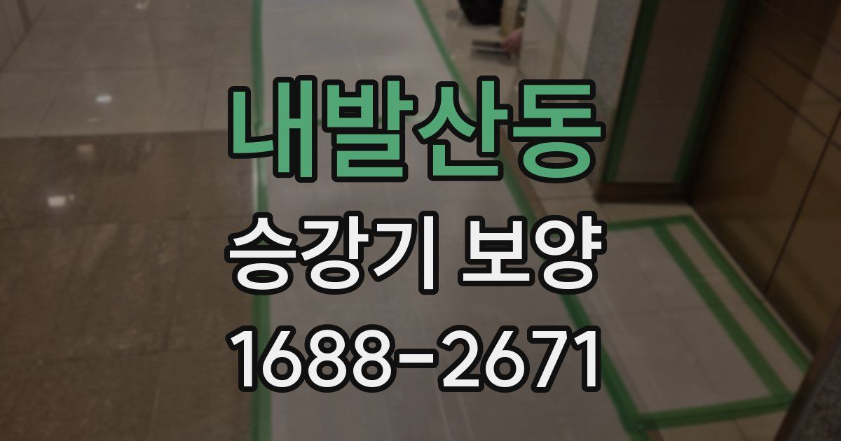 내발산동 승강기 보양