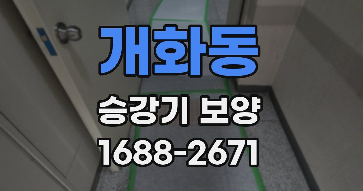 개화동 승강기 보양