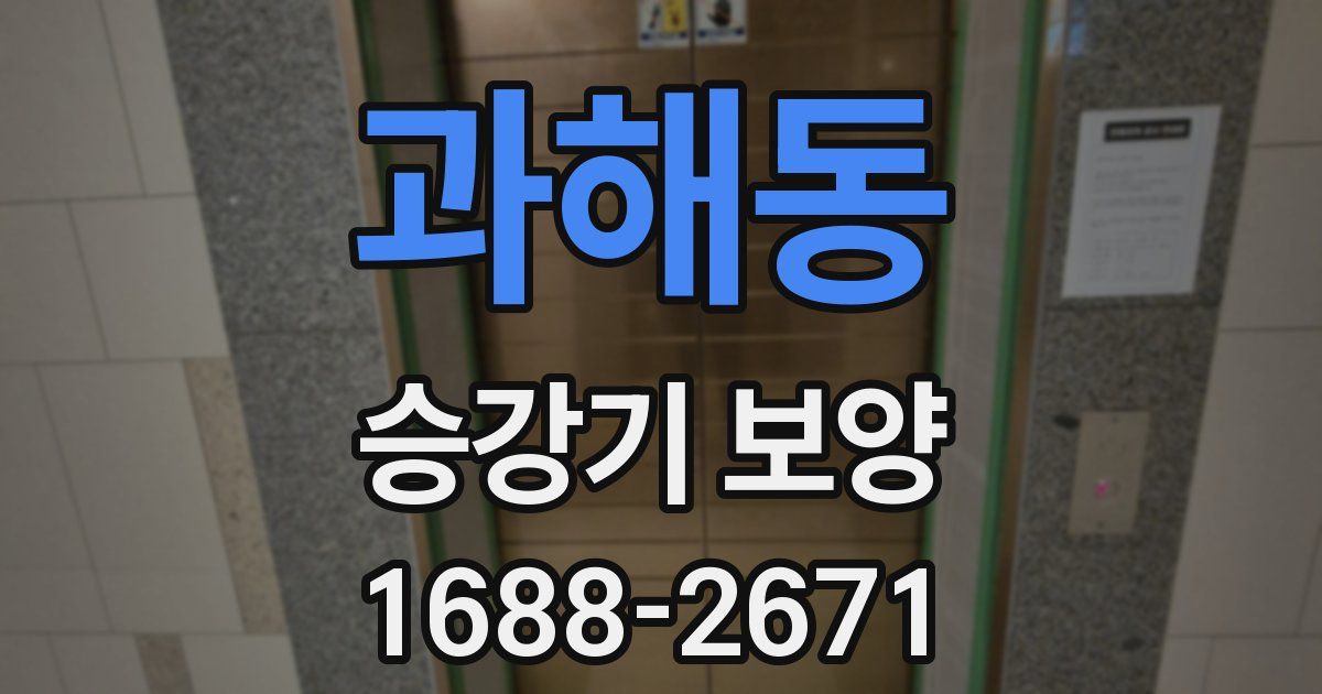 과해동 승강기 보양