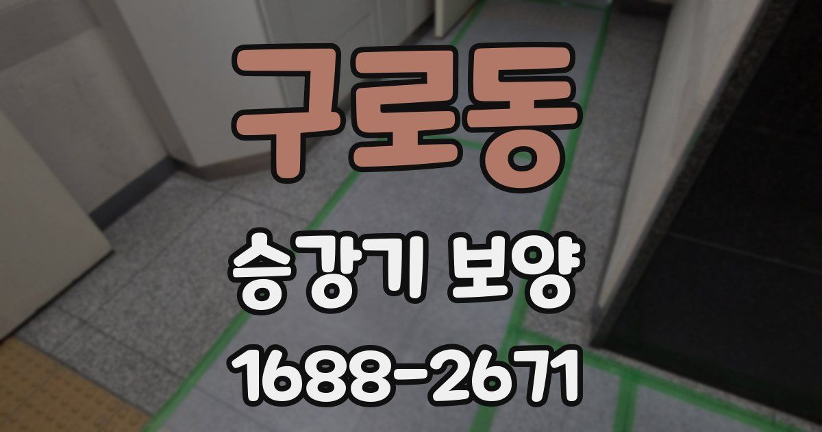구로동 승강기 보양