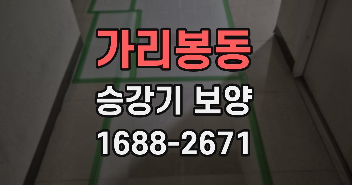 가리봉동 승강기 보양