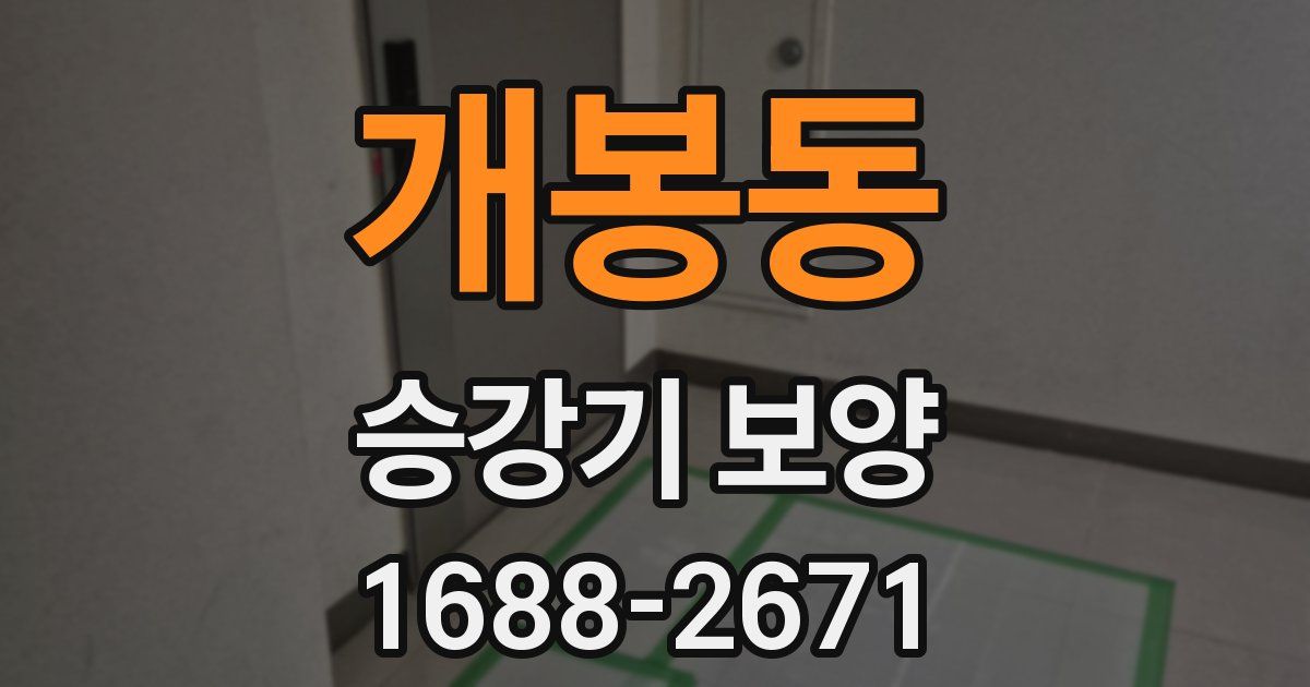 개봉동 승강기 보양