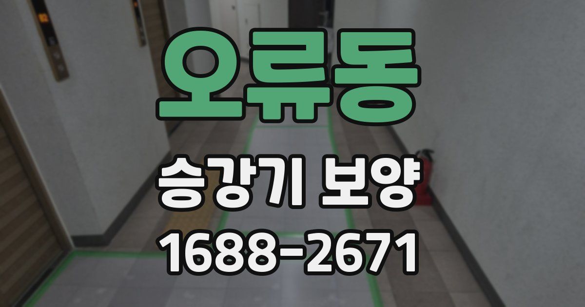 오류동 승강기 보양