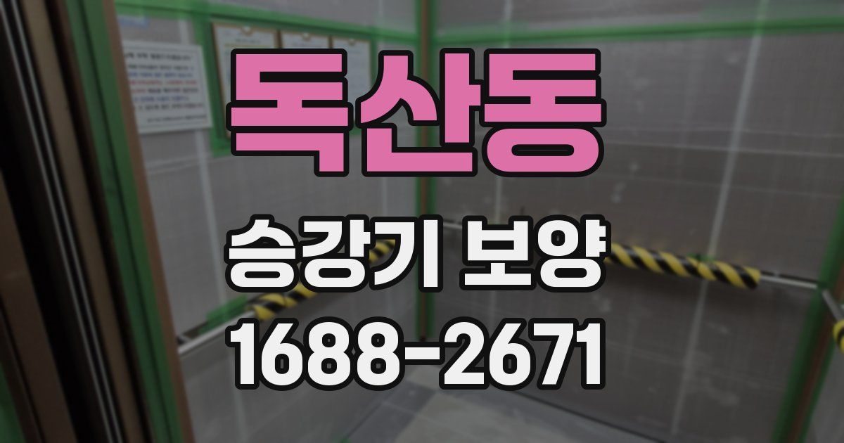 독산동 승강기 보양