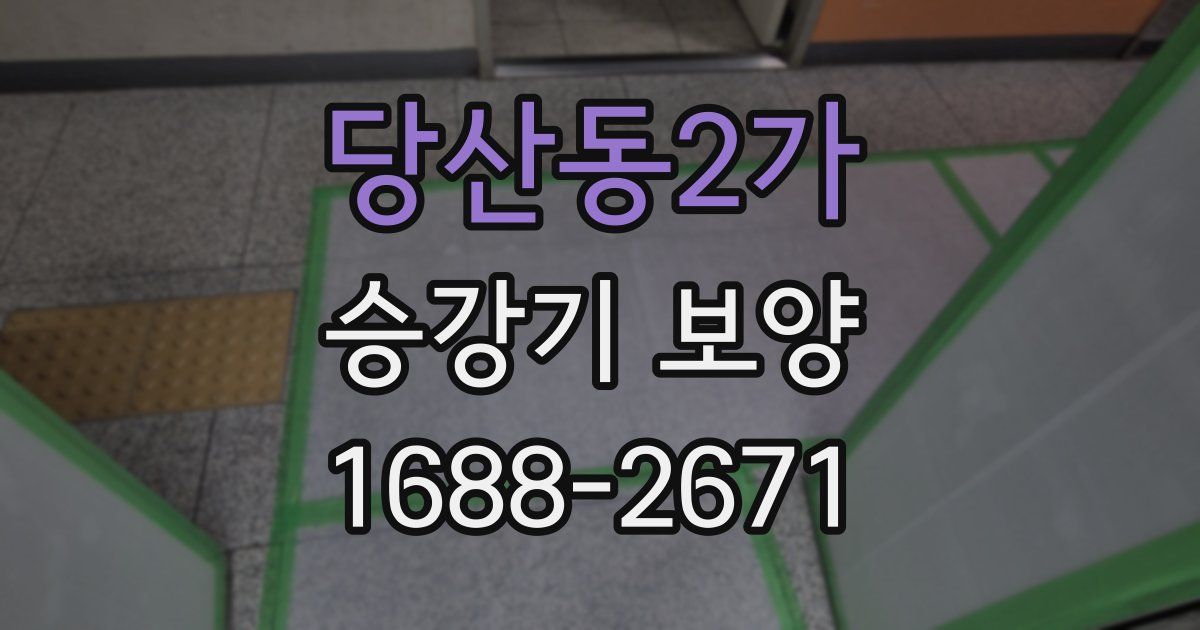 당산동2가 승강기 보양