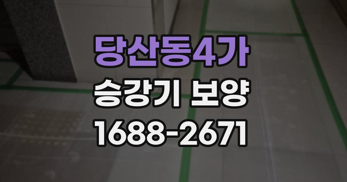 당산동4가 승강기 보양