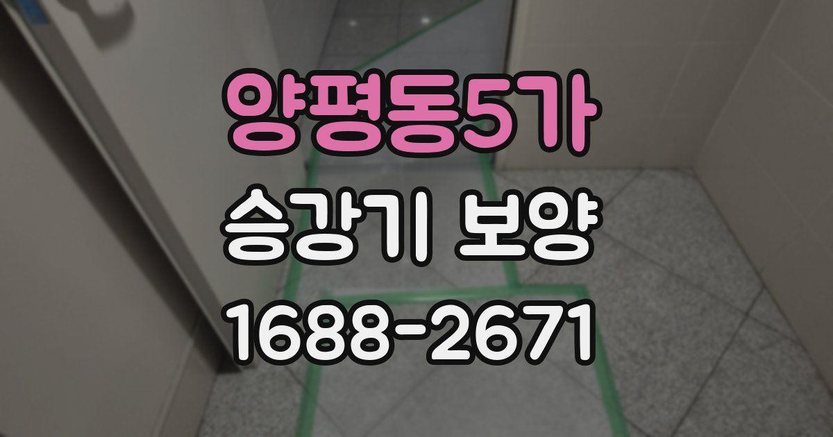 양평동5가 승강기 보양