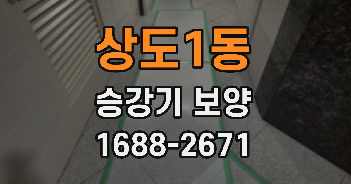 상도1동 승강기 보양