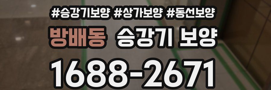 방배동 승강기 보양