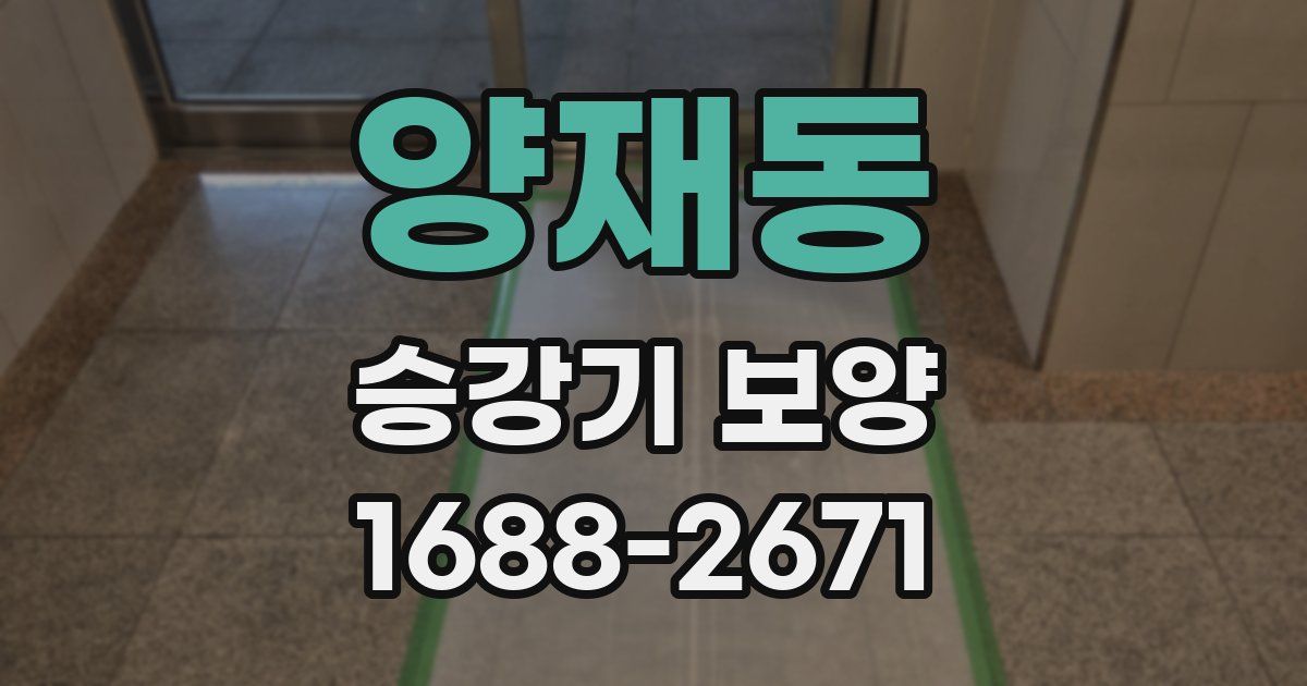 양재동 승강기 보양