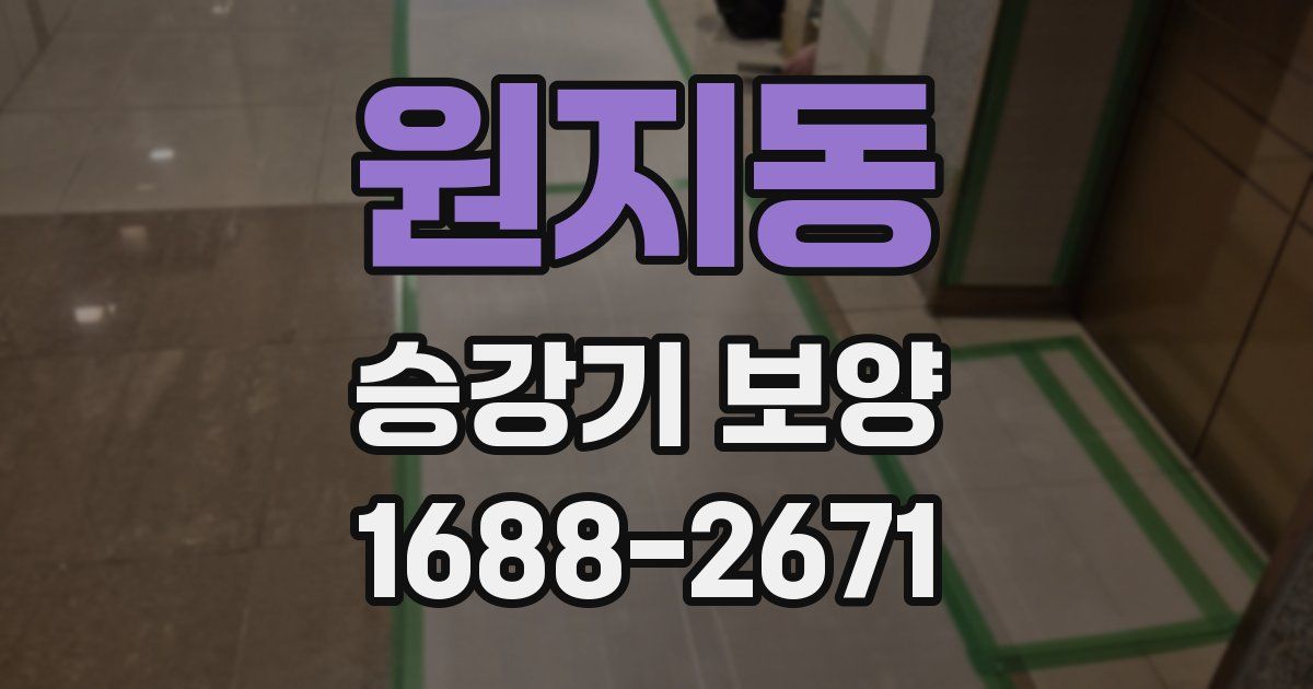 원지동 승강기 보양