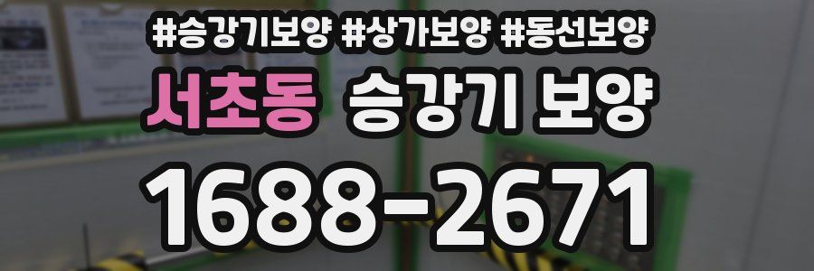 서초동 승강기 보양