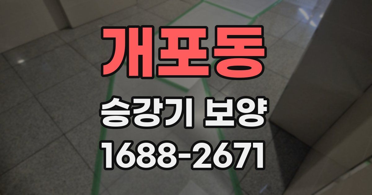 개포동 승강기 보양