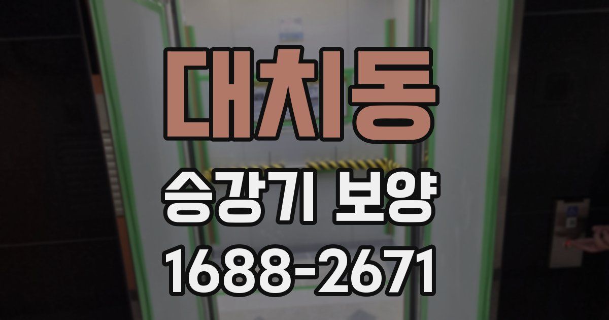 대치동 승강기 보양